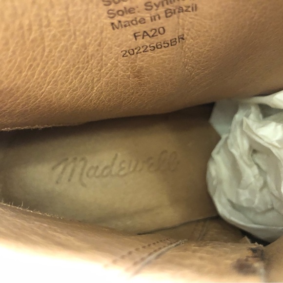 Madewell The Rosie in Snake Embossed Leather Stacked Heel Ankle Boot Size 7.5 - Picture 9 of 13